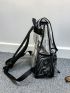 Clear Functional Backpack Contrast Binding PVC