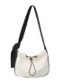 Two Tone Hobo Bag Large Capacity Drawstring Design