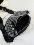 Small Waist Bag Studded Decor