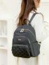 Medium Fashion Backpack Metal Decor