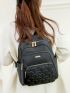 Medium Fashion Backpack Metal Decor