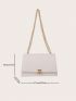 Stitch Detail Square Bag Small Flap Minimalist