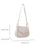 Minimalist Saddle Bag Mini Flap White