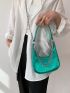 Crocodile Embossed Hobo Bag Small Funky