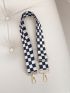 Adjustable Bag Strap Polyester Plaid Pattern