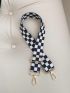 Adjustable Bag Strap Polyester Plaid Pattern