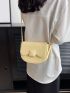 Mini Saddle Bag Yellow Minimalist Flap For Daily