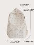 Ditsy Floral Pattern Classic Backpack Pocket Front Adjustable Strap For School