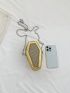 Mini Novelty Bag Gold Studded Decor Chain Strap