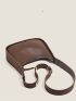 Medium Hobo Bag Brown Minimalist Top Handle For Work