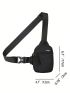 Mini Sling Bag Black Minimalist Release Buckle For Sport