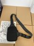 Mini Sling Bag Black Minimalist Release Buckle For Sport