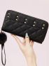 Studded Decor Women's Purse Long Zipper Women's Clutch Bag All-match 2023 New Model