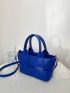 Ladies Fashion Simple Pure Color PU Tote Bag For Commuting