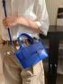 Ladies Fashion Simple Pure Color PU Tote Bag For Commuting