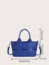 Ladies Fashion Simple Pure Color PU Tote Bag For Commuting