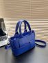 Ladies Fashion Simple Pure Color PU Tote Bag For Commuting