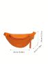 Zip Front Fanny Pack PU Orange