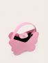 PU Novelty Bag Butterfly Design Pink Top-Handle Mini