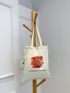 Floral & Letter Graphic Shopper Bag Casual Polyester