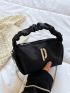 Small Hobo Bag Fashionable Rhinestone Decor Top Handle Chain Nylon