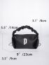 Small Hobo Bag Fashionable Rhinestone Decor Top Handle Chain Nylon