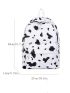 Cow Pattern Classic Backpack Preppy For School