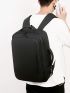 Medium Laptop Backpack Black Minimalist With USB Charging Port For Work