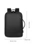 Medium Laptop Backpack Black Minimalist With USB Charging Port For Work