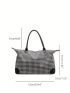 Houndstooth Pattern Travel Bag Double Handle Sporty