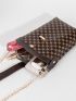 Mini Square Bag All Over Print Chain Strap For Daily