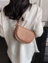 Small Saddle Bag Brown Minimalist Flap For Daily