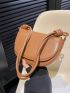 Small Saddle Bag Brown Minimalist Flap For Daily