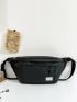 Black Fanny Pack Minimalist Large Capacity For Daily