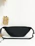 Black Fanny Pack Minimalist Large Capacity For Daily