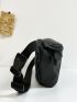 Black Fanny Pack Minimalist Large Capacity For Daily