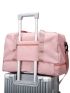 Baby Pink Fashion Travel Bag Large Capacity With Shoes Compartment For Short Journey & Gym