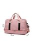 Baby Pink Fashion Travel Bag Large Capacity With Shoes Compartment For Short Journey & Gym