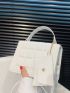 Quilted Square Bag White Fashionable With Coin Purse For Daily