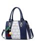 Small Top Handle Bag Colorblock Adjustable Strap For Daily, Mothers Day Gift For Mom