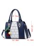 Small Top Handle Bag Colorblock Adjustable Strap For Daily, Mothers Day Gift For Mom