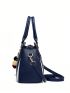 Small Top Handle Bag Colorblock Adjustable Strap For Daily, Mothers Day Gift For Mom