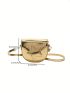 Mini Flap Saddle Bag Star Decor Metallic Funky