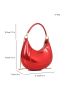 PU Hobo Bag Zipper Chain Strap