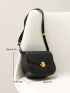 Mini Saddle Bag Black Elegant Flap For Work