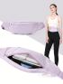 Large Fanny Pack Minimalist Solid Black