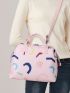 Geometric Pattern Diaper Bag Casual Zipper Double Handle