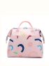 Geometric Pattern Diaper Bag Casual Zipper Double Handle