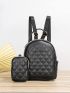 Mini Classic Backpack Quilted With Small Pouch