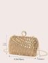 Mini Box Bag Rhinestone Decor Chain Strap For Prom